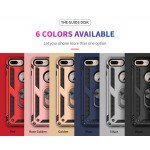 Wholesale iPhone 8 Plus / 7 Plus Tech Armor Ring Grip Case with Metal Plate (Rose Gold)